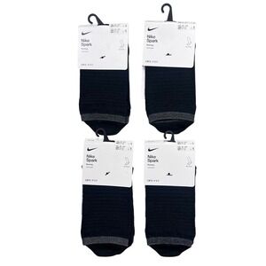 4 Nike Spark Lightweight No Show Running Socks Black Dri-FIT  Mens 6-7.5 W 7.5-9